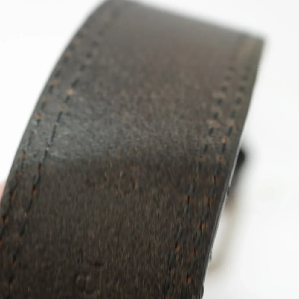Timberland Mens Belt Size 36 Brown Leather Work Casual Adjustable Buckle Logo